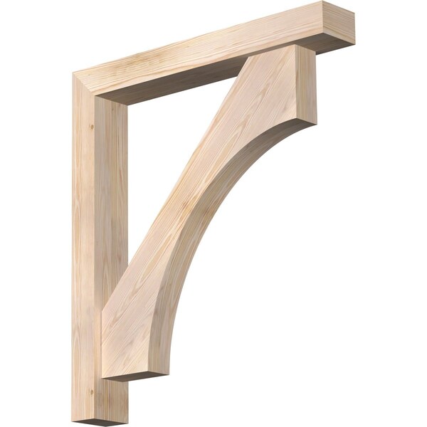 Ekena Millwork Westlake Block Smooth Bracket w/ Offset Brace, Douglas Fir, 5 1/2"W x 36"D x 40"H BKT0604X36X40WTL05SDF - main